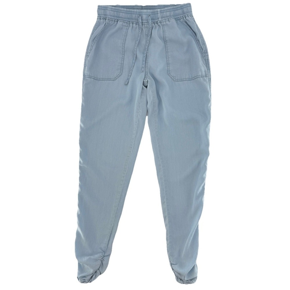Thread‎ & Supply Chambray Lyocell Jogger Pants Elastic Drawstring XS Cinched Hem